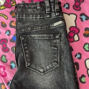 black kancan ripped skinny jeans